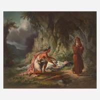 Hans Bruckner (American, 19th Century) Burial of Atala