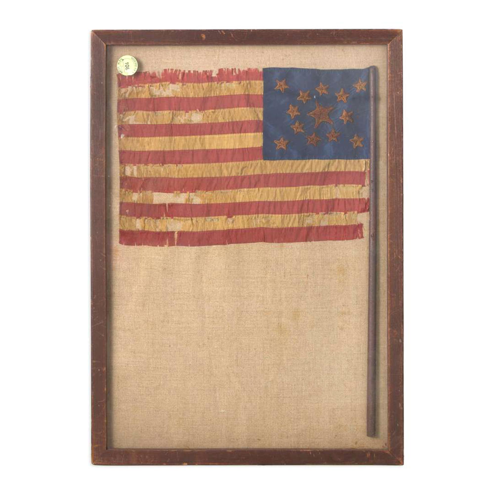 [FLAGS - CIVIL WAR]. A group of Civil War covers, parade flags and Centennial parade flags. Ca 1861-1876.