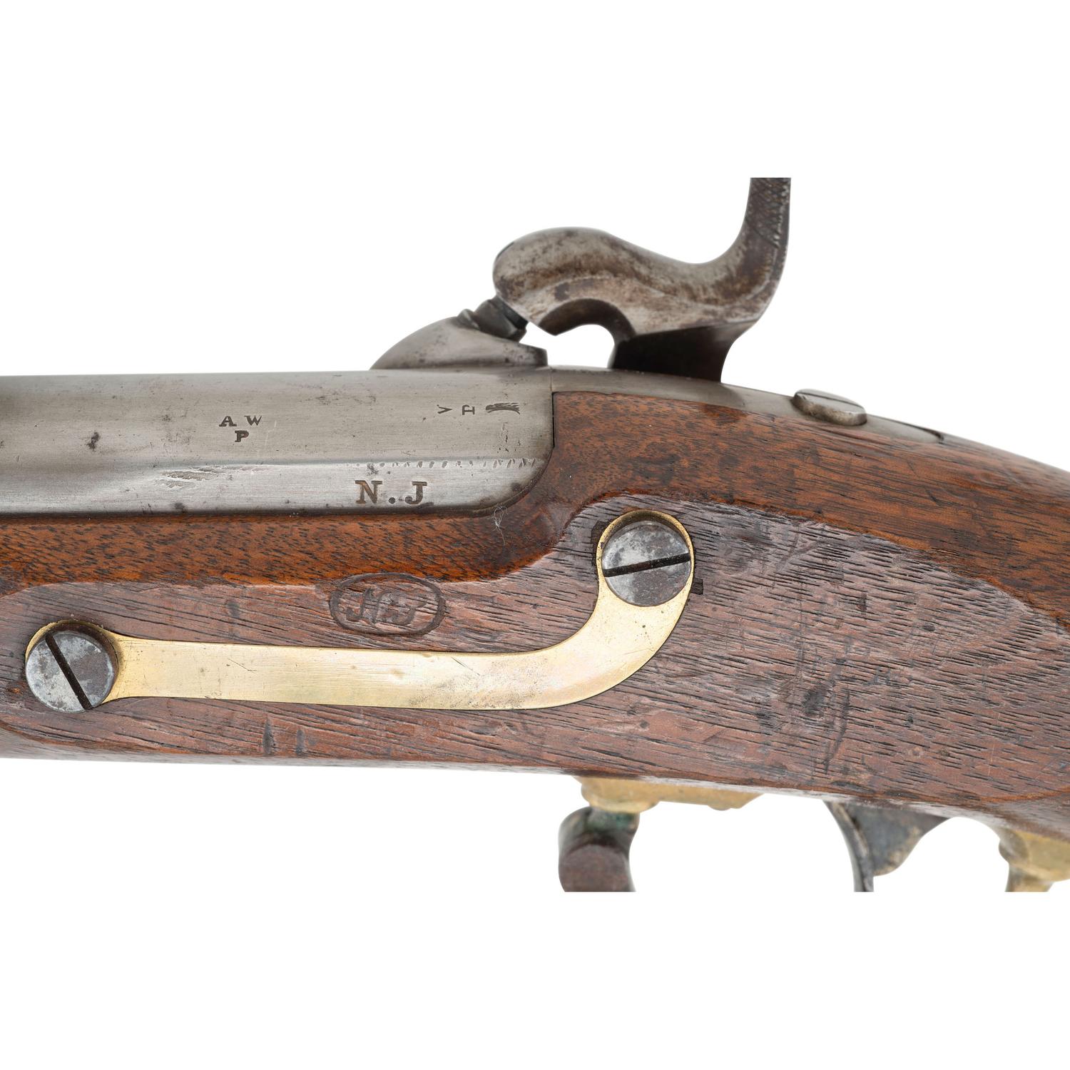 New Jersey Surcharged Harpers Ferry Type IV Alteration of a US Model 1841 Mississippi Rifle