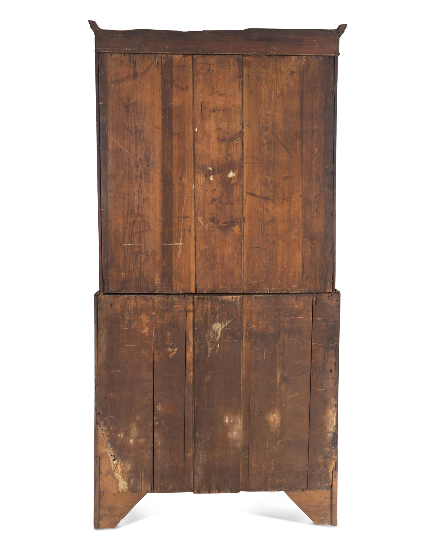 A George III Mahogany Bureau Bookcase