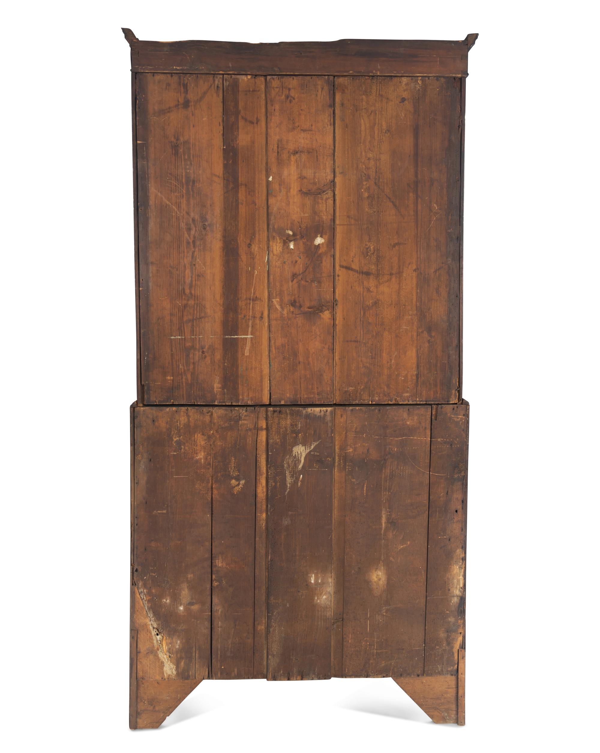 A George III Mahogany Bureau Bookcase
