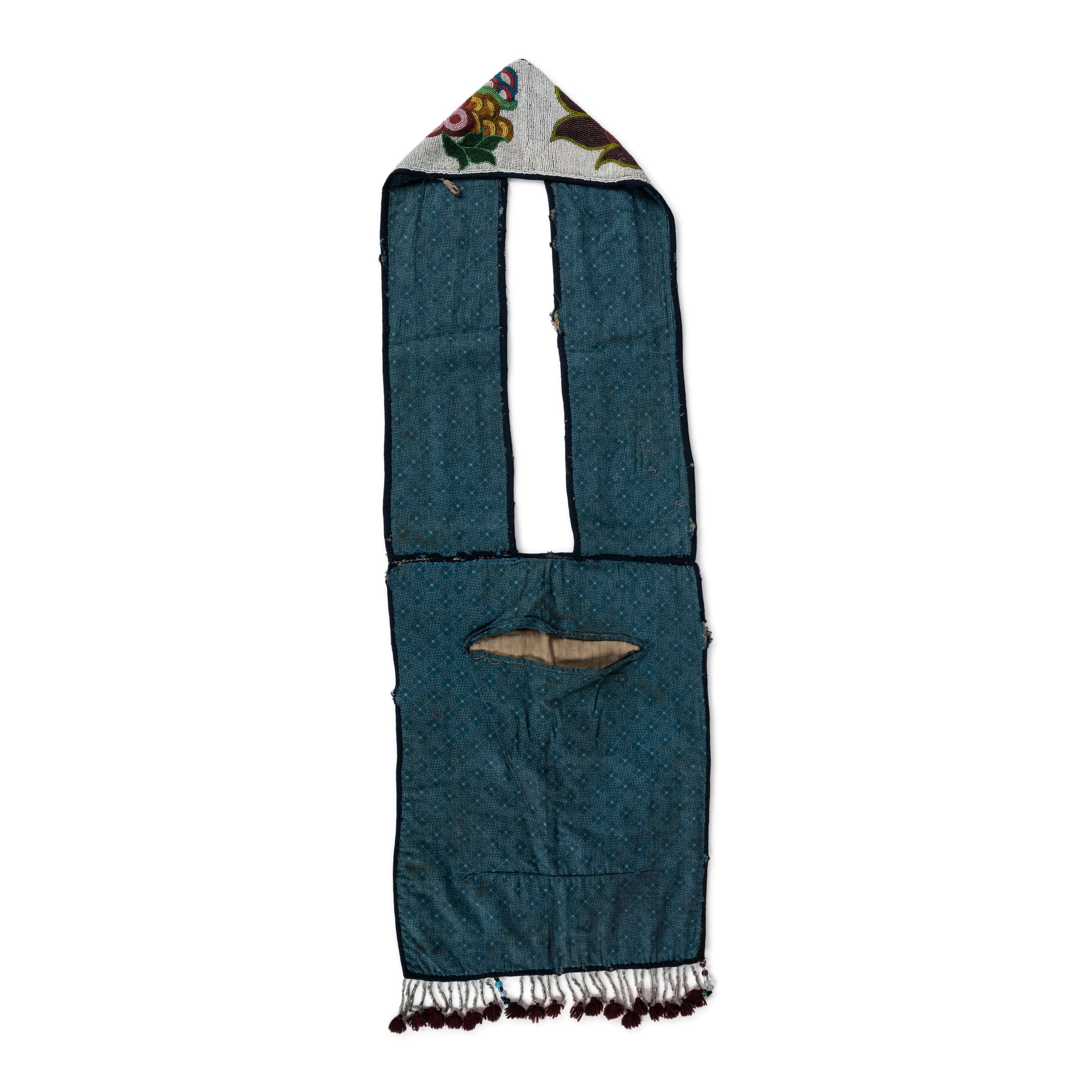 Anishinaabe Pictorial Beaded Bandolier Bag, Fourth of July