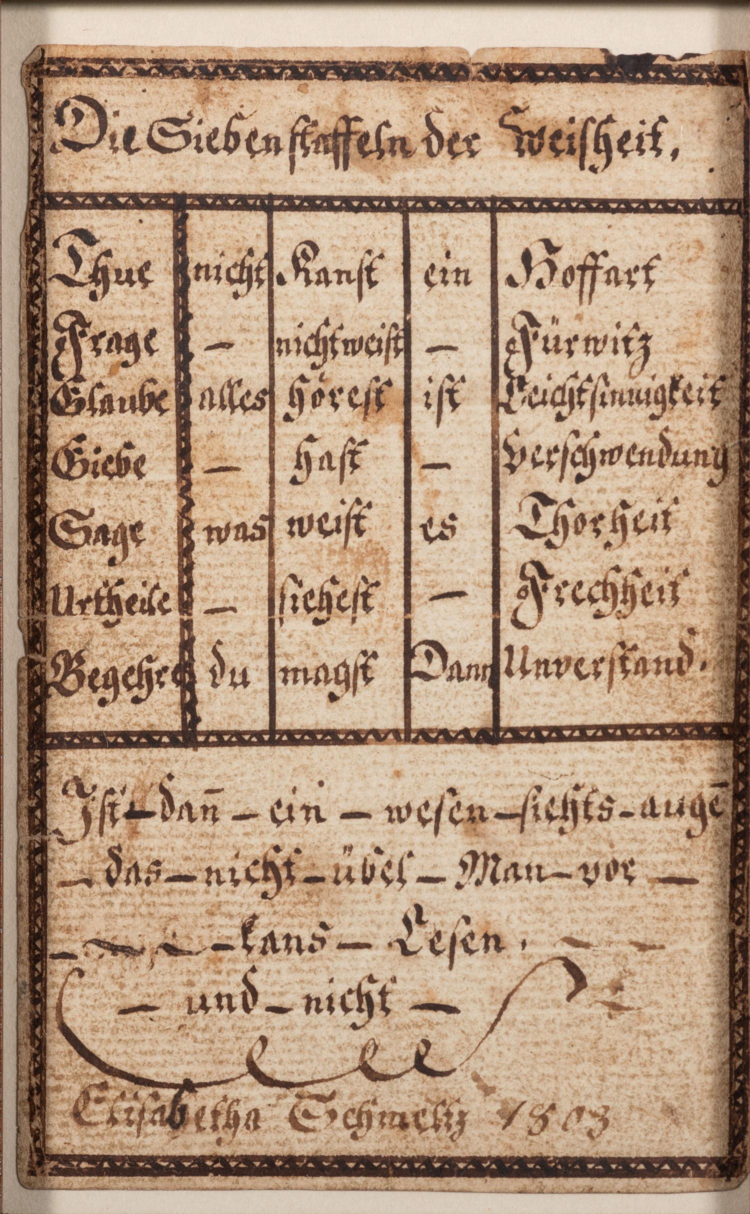 Two Hand-Drawn Bookplate Frakturs