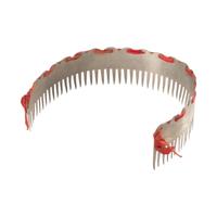 Menominee German Silver Rocker Engraved Hair Comb