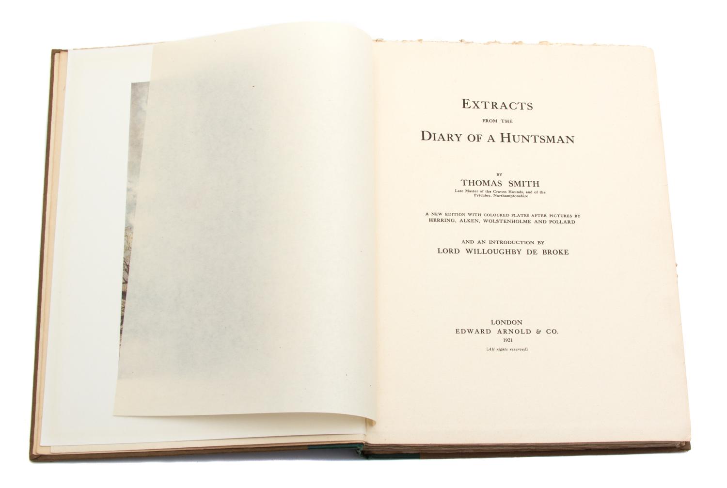 SMITH, Thomas (1790-1878). Extracts from the Diary of a Huntsman.