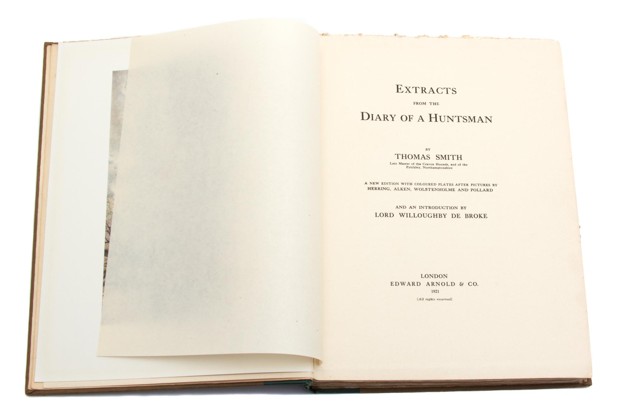 SMITH, Thomas (1790-1878). Extracts from the Diary of a Huntsman.
