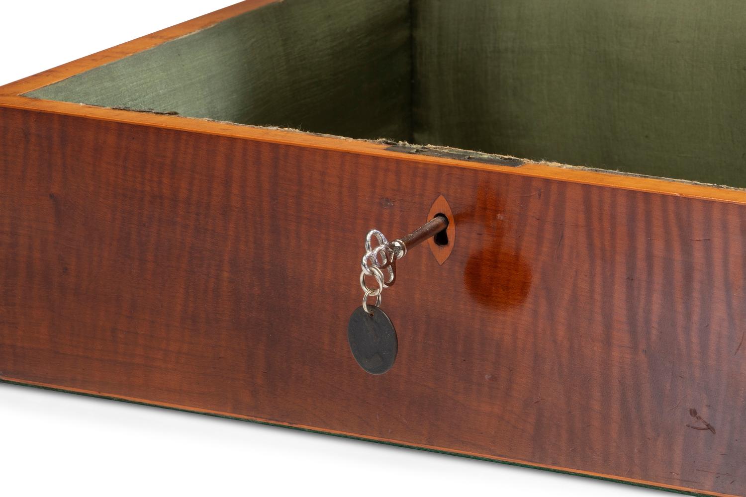 An English Inlaid Mahogany Domed-Top Document Box