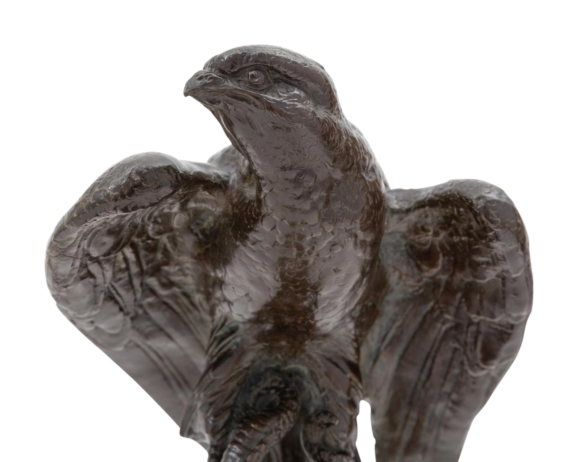 A French Bronze Model of an Eagle Clutching a Snake