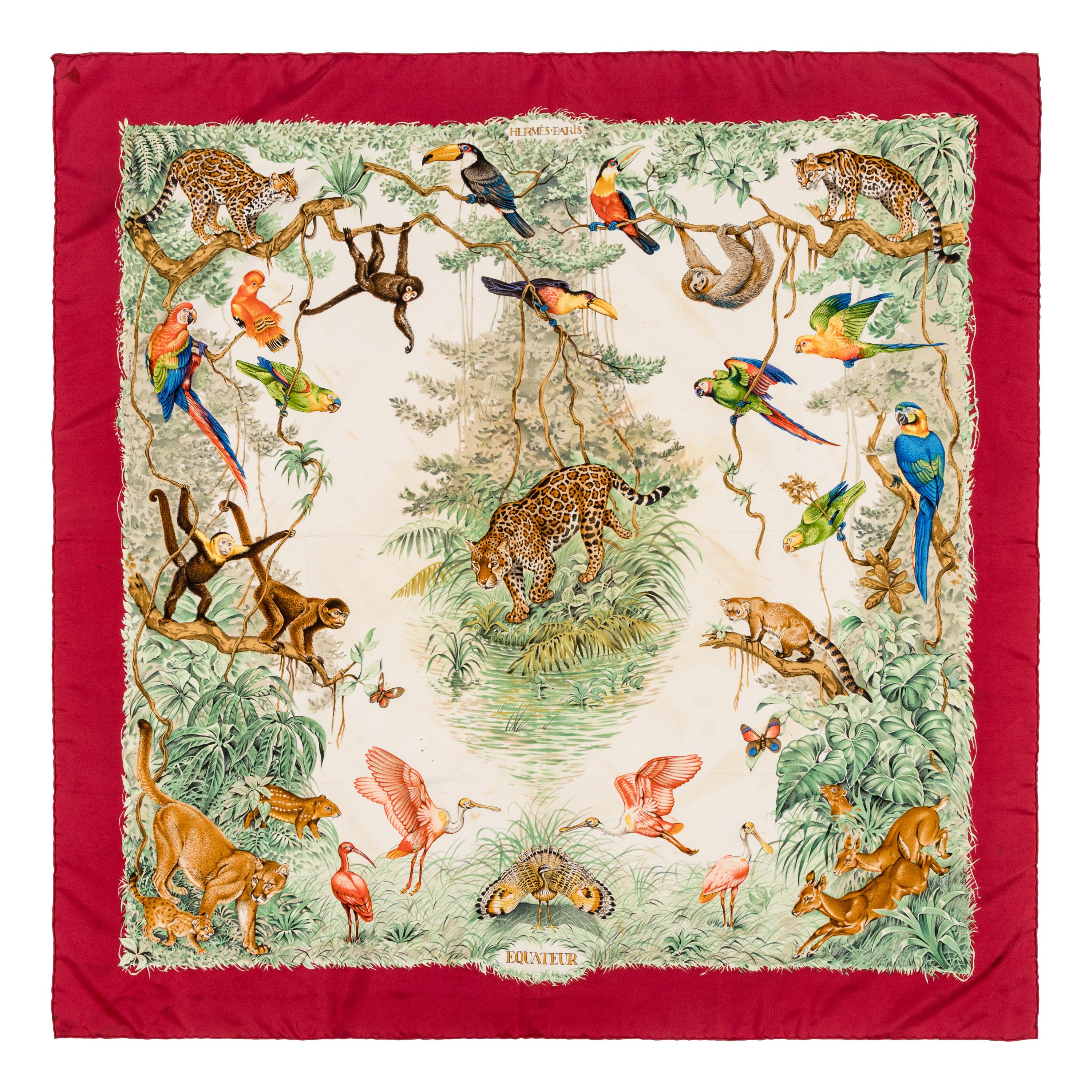 Hermès, Five Silk Scarves 90