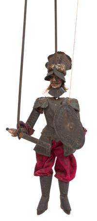 An Italian Polychromed Marionette Height 20 inches. — 17TH/18TH CENTURY