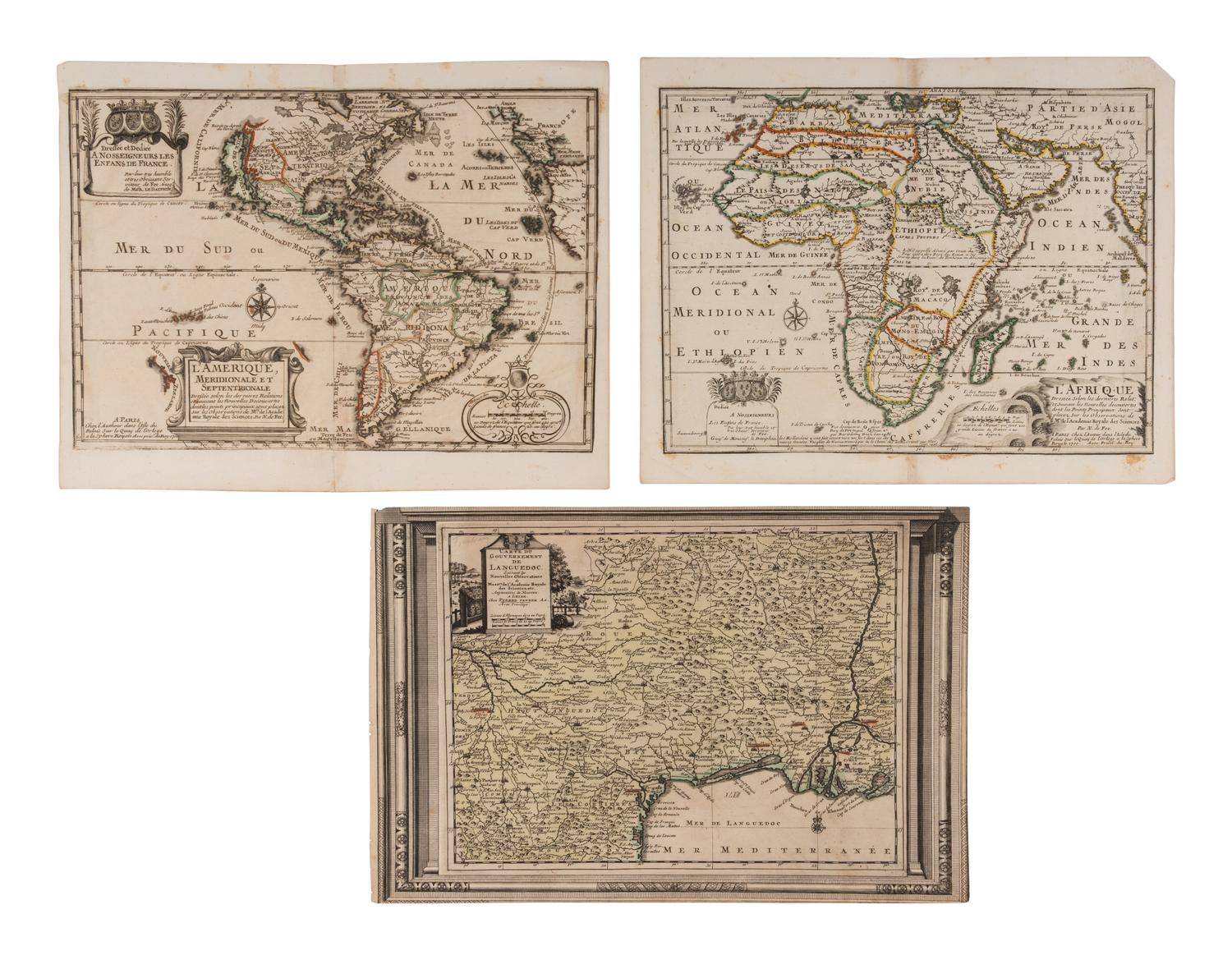 [MAPS & PLANS]. A group of approximately 66 engraved maps or plans, primarily of Europe, but also including the World, Africa, the Americas, or Asia.