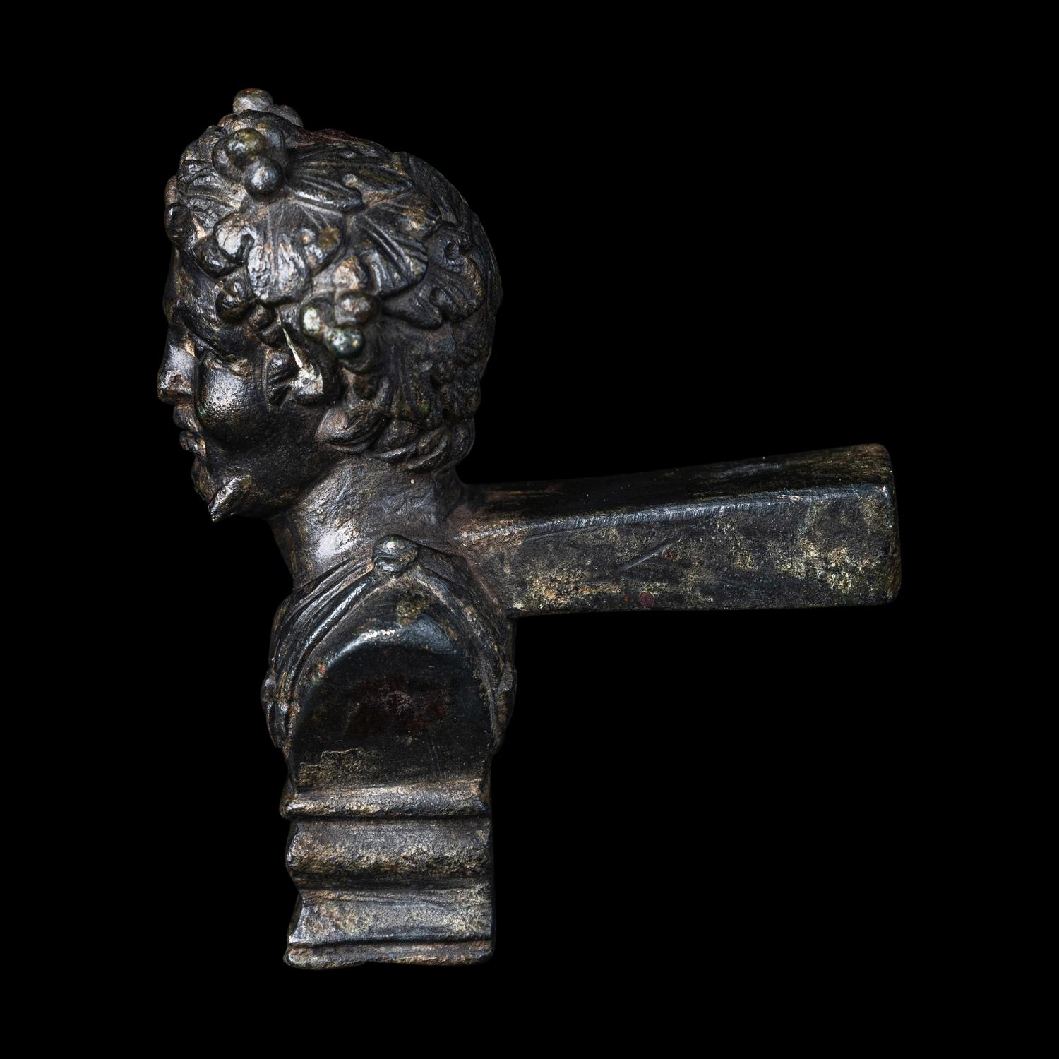 A Roman Bronze Support in the Form of a Satyr's Bust