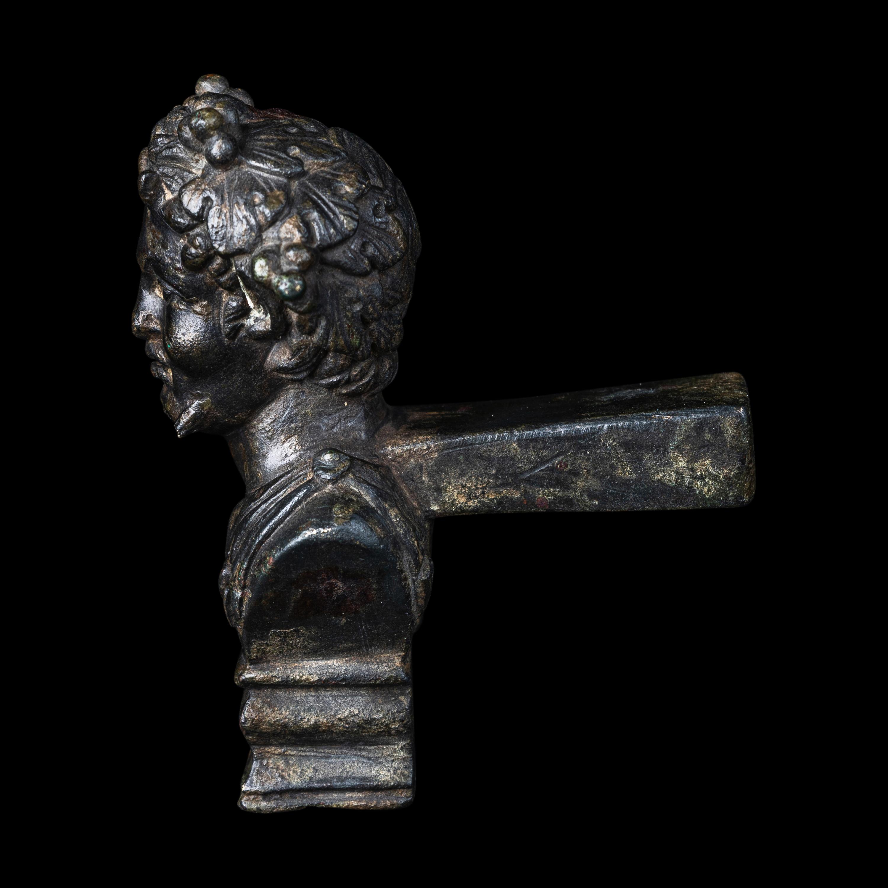 A Roman Bronze Support in the Form of a Satyr's Bust