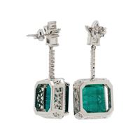 EMERALD AND DIAMOND EARRINGS