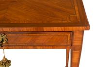 A Louis XVI Satinwood and Walnut Parquetry One-Drawer Stand