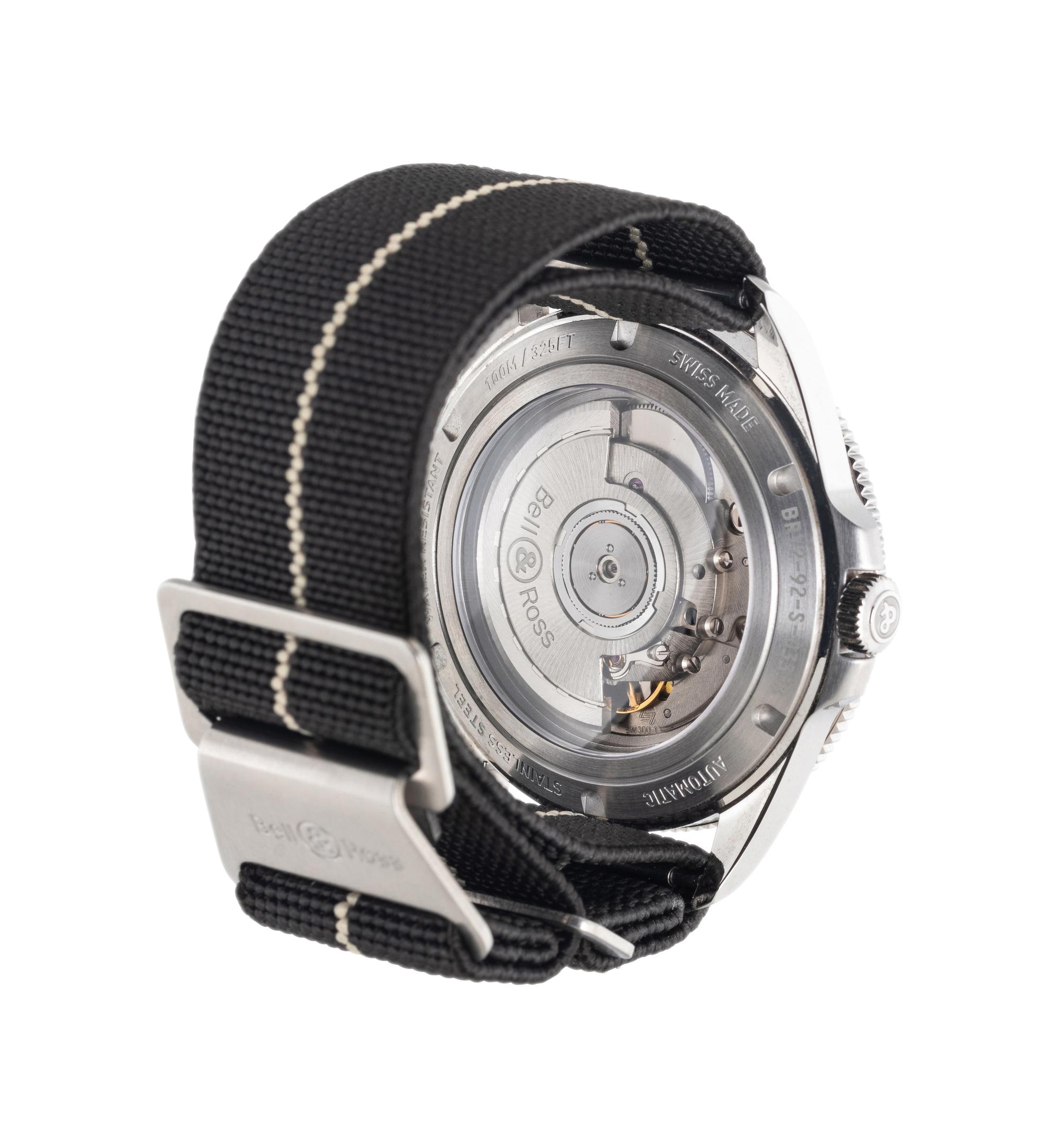 BELL & ROSS, STAINLESS STEEL 'BR V2-92 MILITARY BEIGE' WATCH