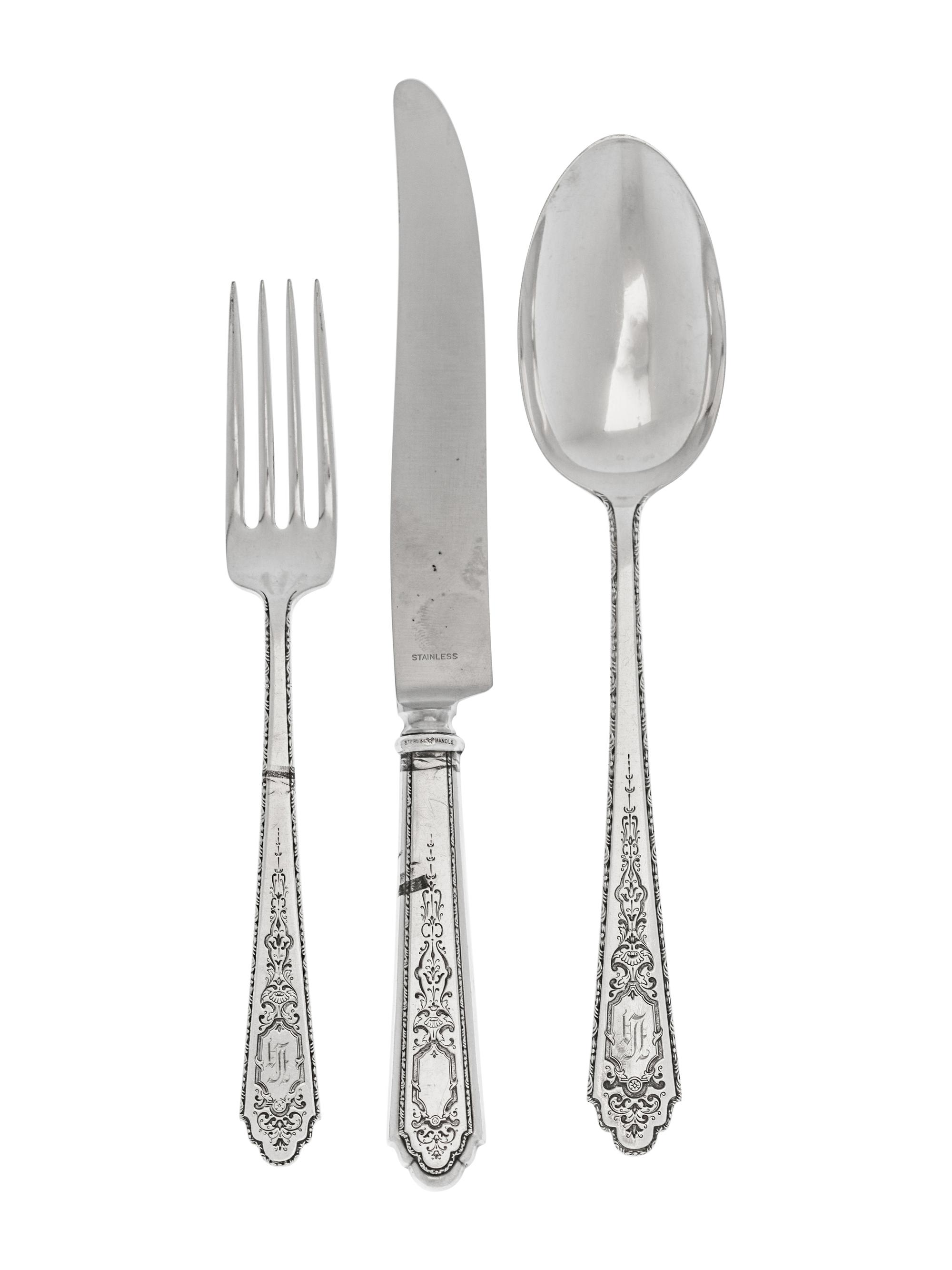 An American Silver Flatware Service