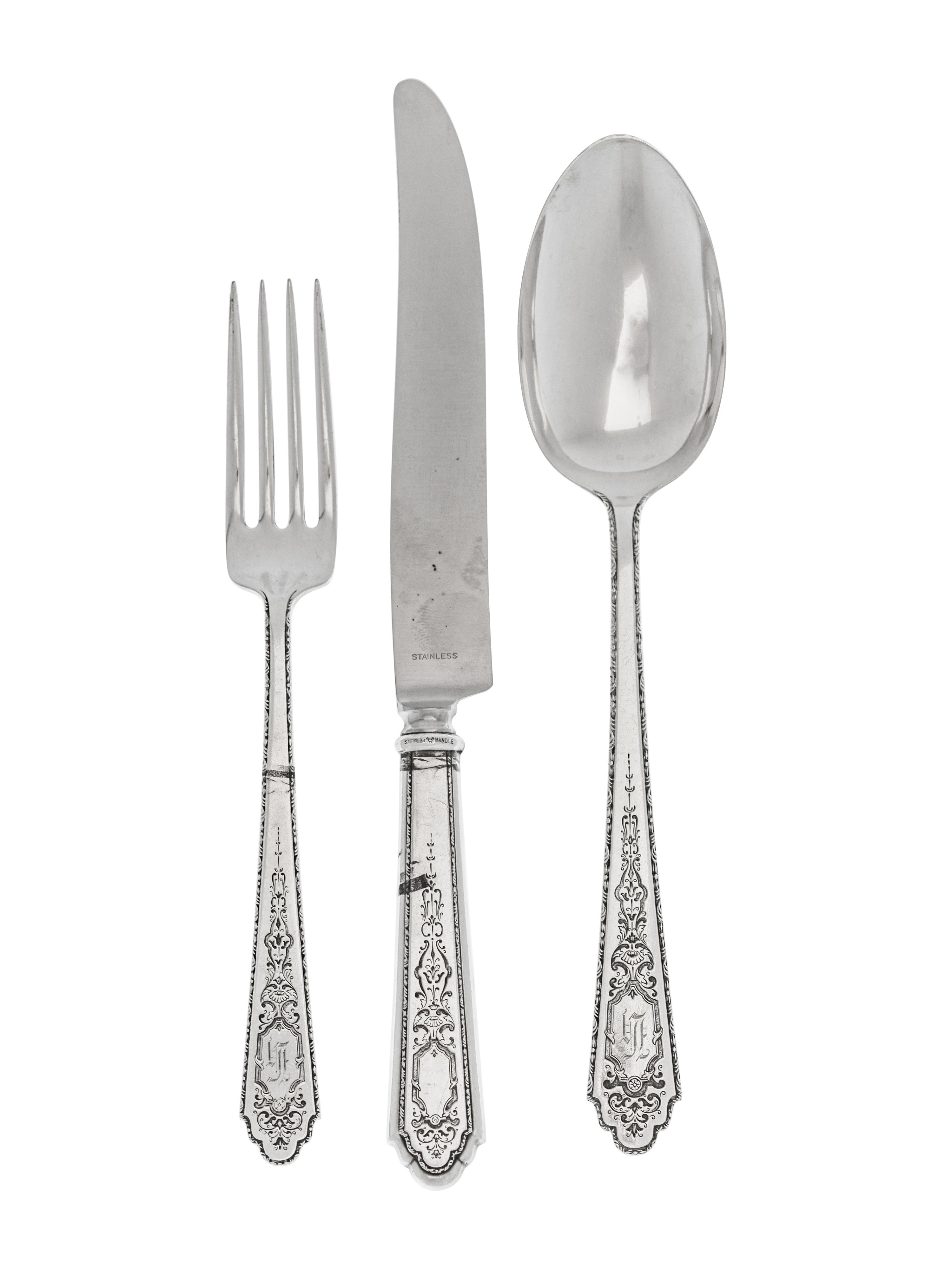 An American Silver Flatware Service