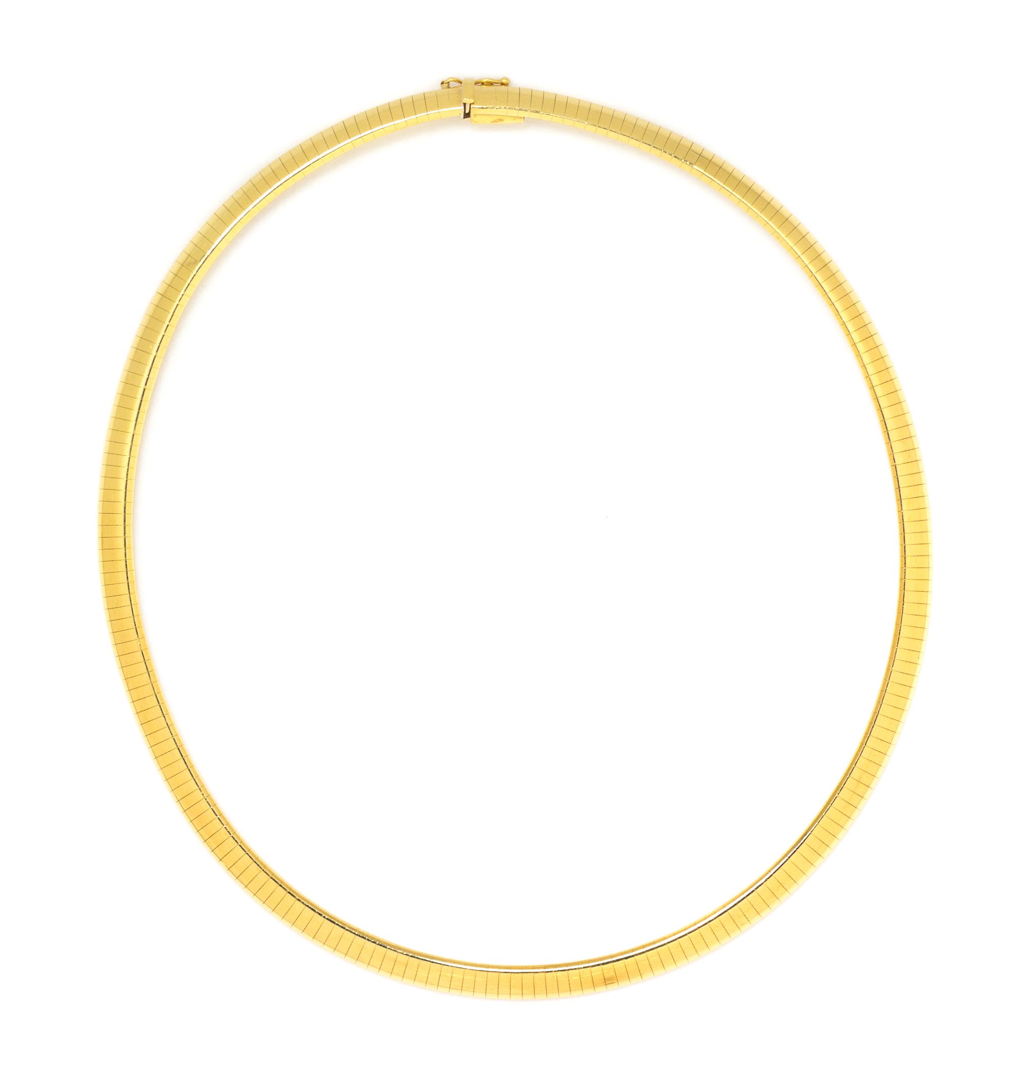 An 18 Karat Yellow Omega Chain Necklace, 30.30 dwts.