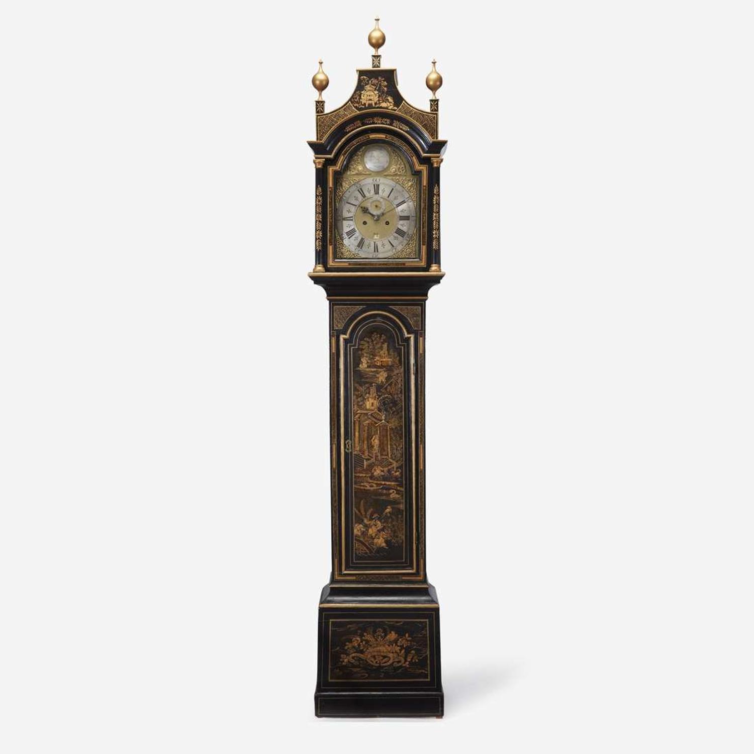 A George III Japanned Tall Case Clock Thomas Hally, London, late 18th century