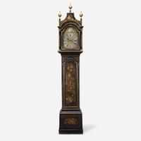 A George III Japanned Tall Case Clock Thomas Hally, London, late 18th century