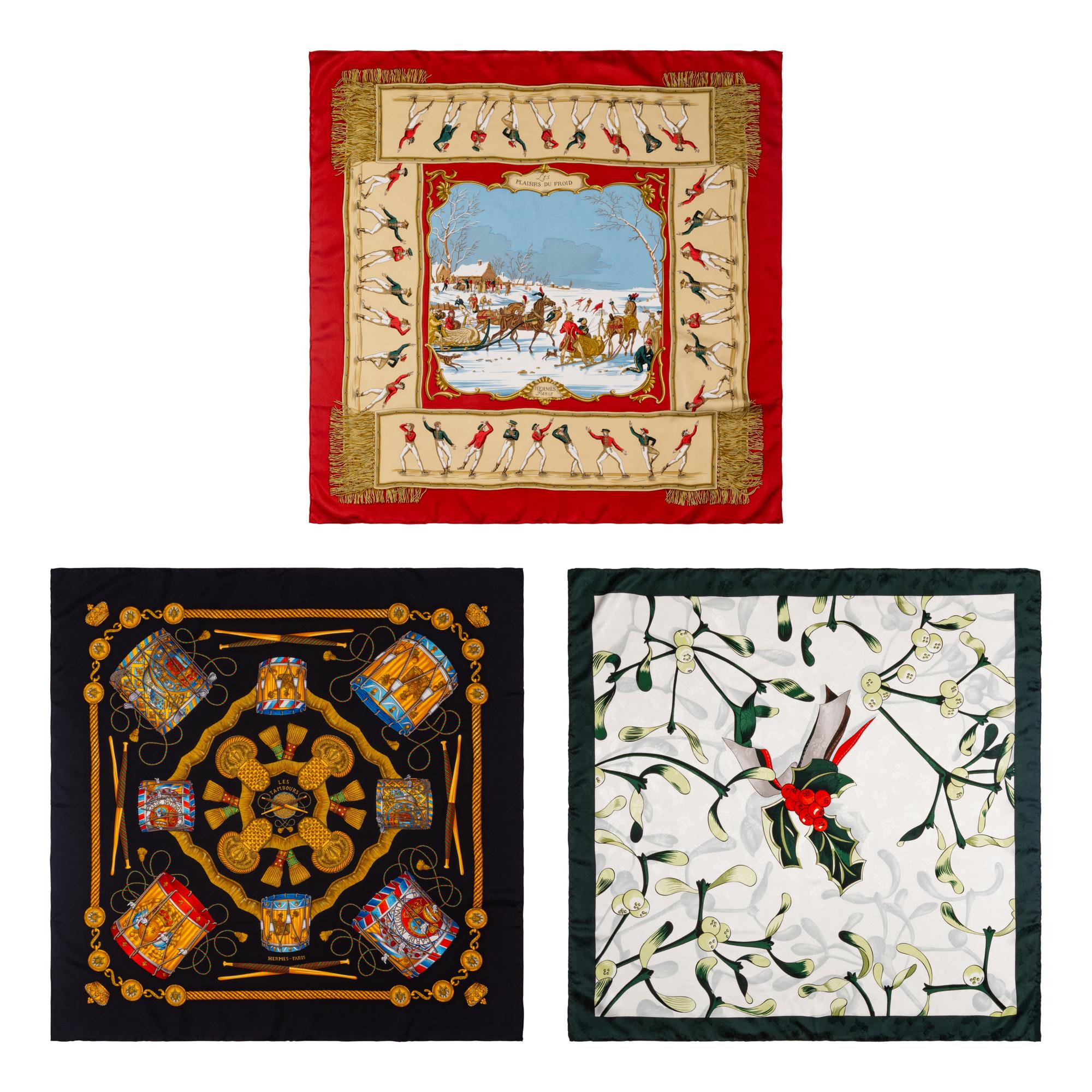 A Group of Three Hermès Scarves