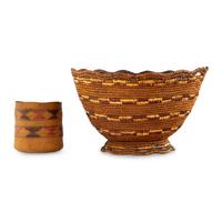 Tlingit Berry Basket and Salish Imbricated Basket