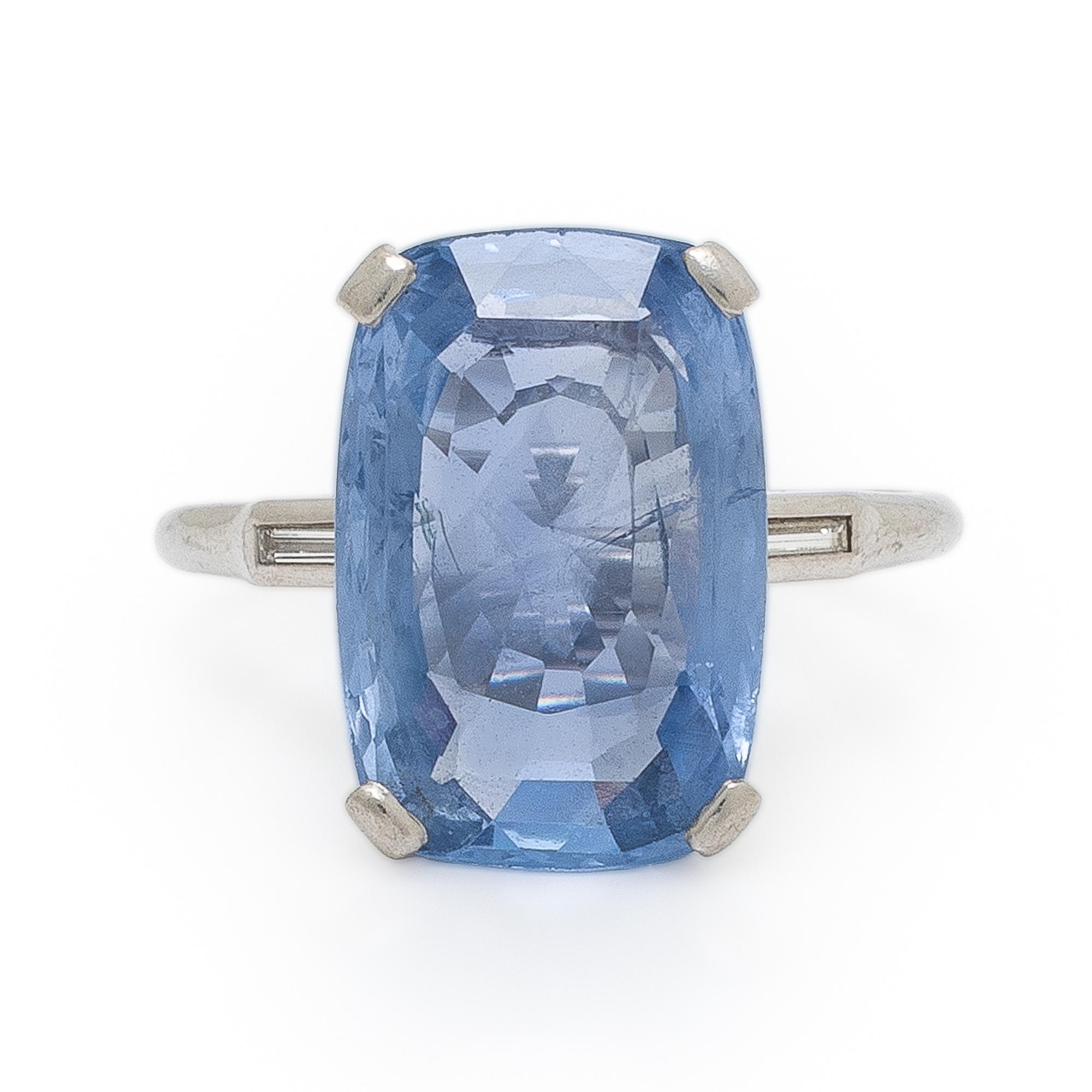 Ceylon Sapphire and Diamond Ring