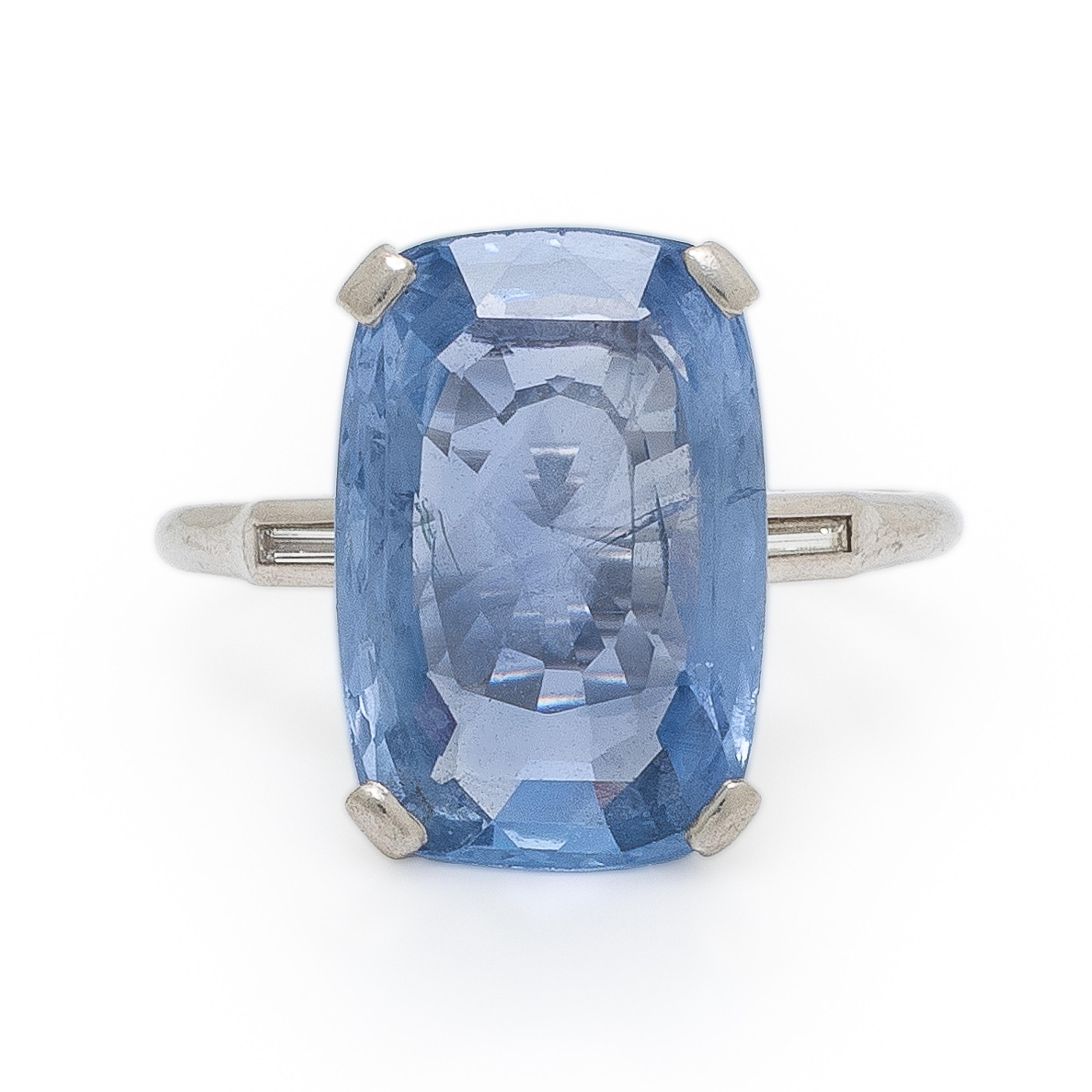 Ceylon Sapphire and Diamond Ring