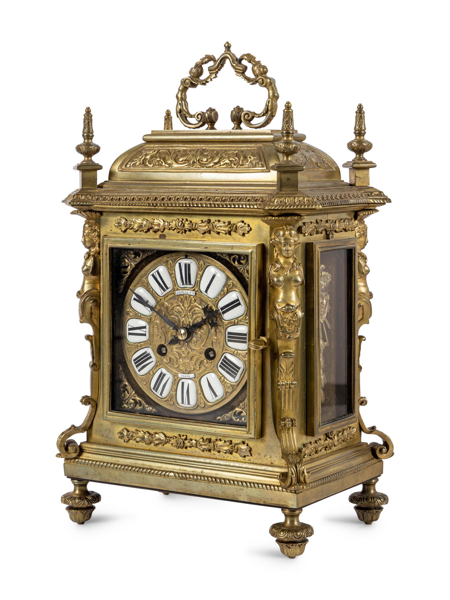 A French Gilt Bronze Mantel Clock