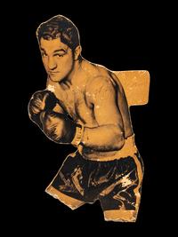 A 1955 Rocky Marciano Signed Autograph Large Movie Theater Photograph Display,