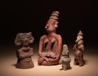 A Nayarit Mother and Child and Three Standing Figures