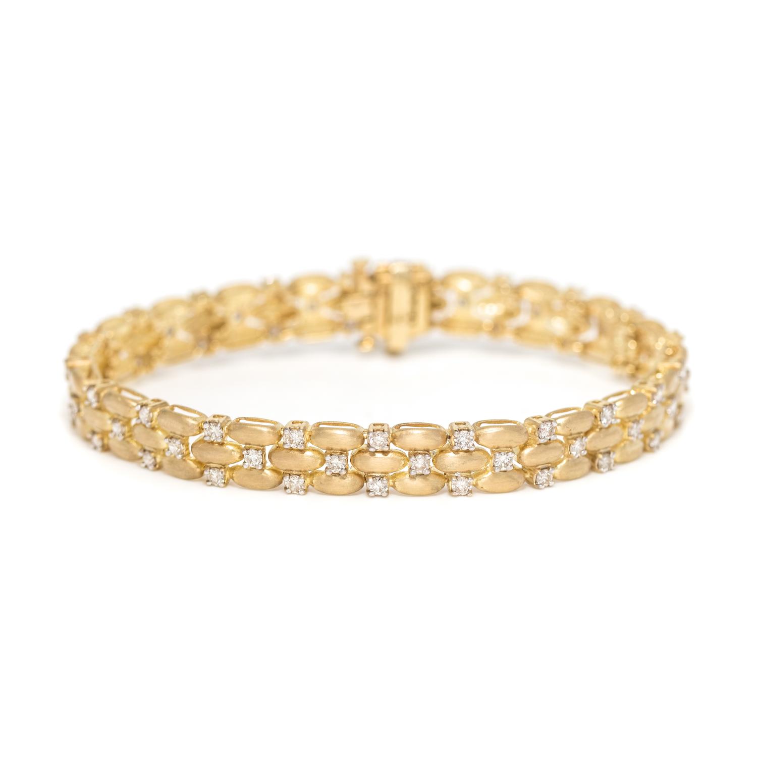 YELLOW GOLD AND DIAMOND BRACELET