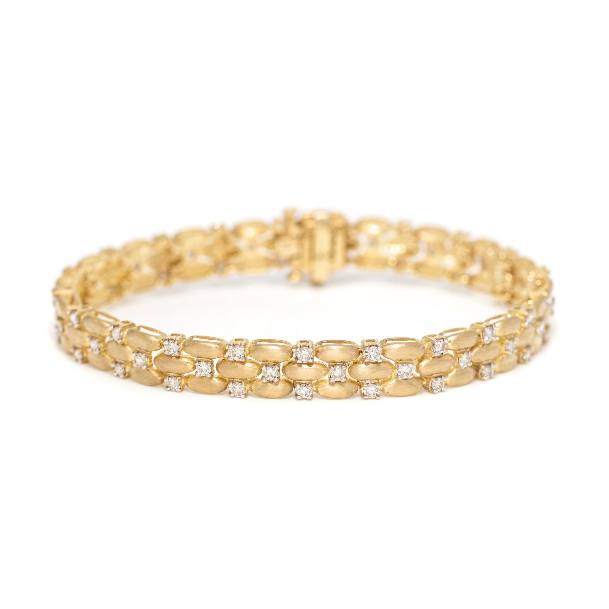 YELLOW GOLD AND DIAMOND BRACELET