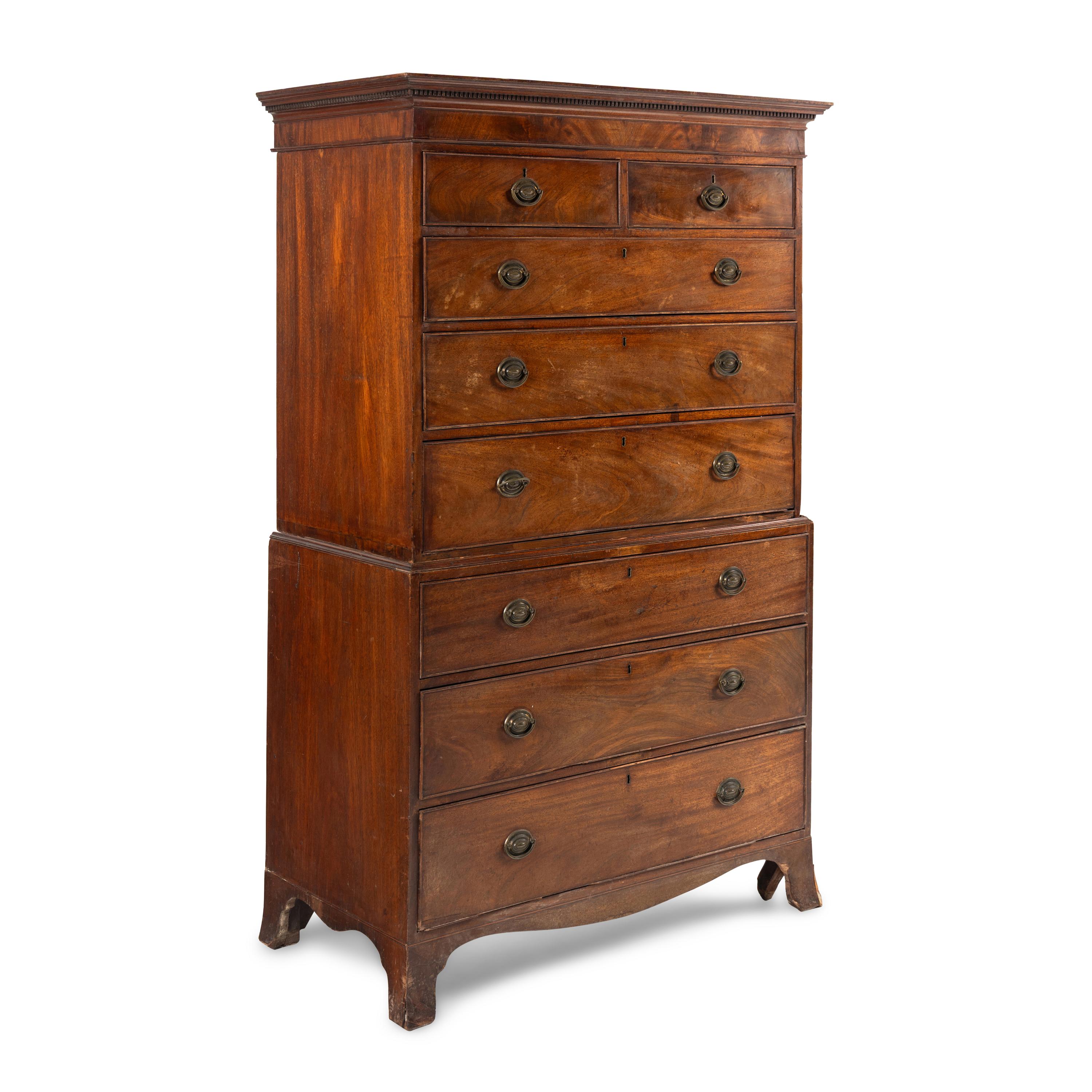 A Late George III Mahogany Chest-on-Chest