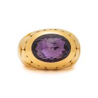 CHOPARD, YELLOW GOLD AND AMETHYST RING