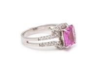 PINK SAPPHIRE AND DIAMOND RING