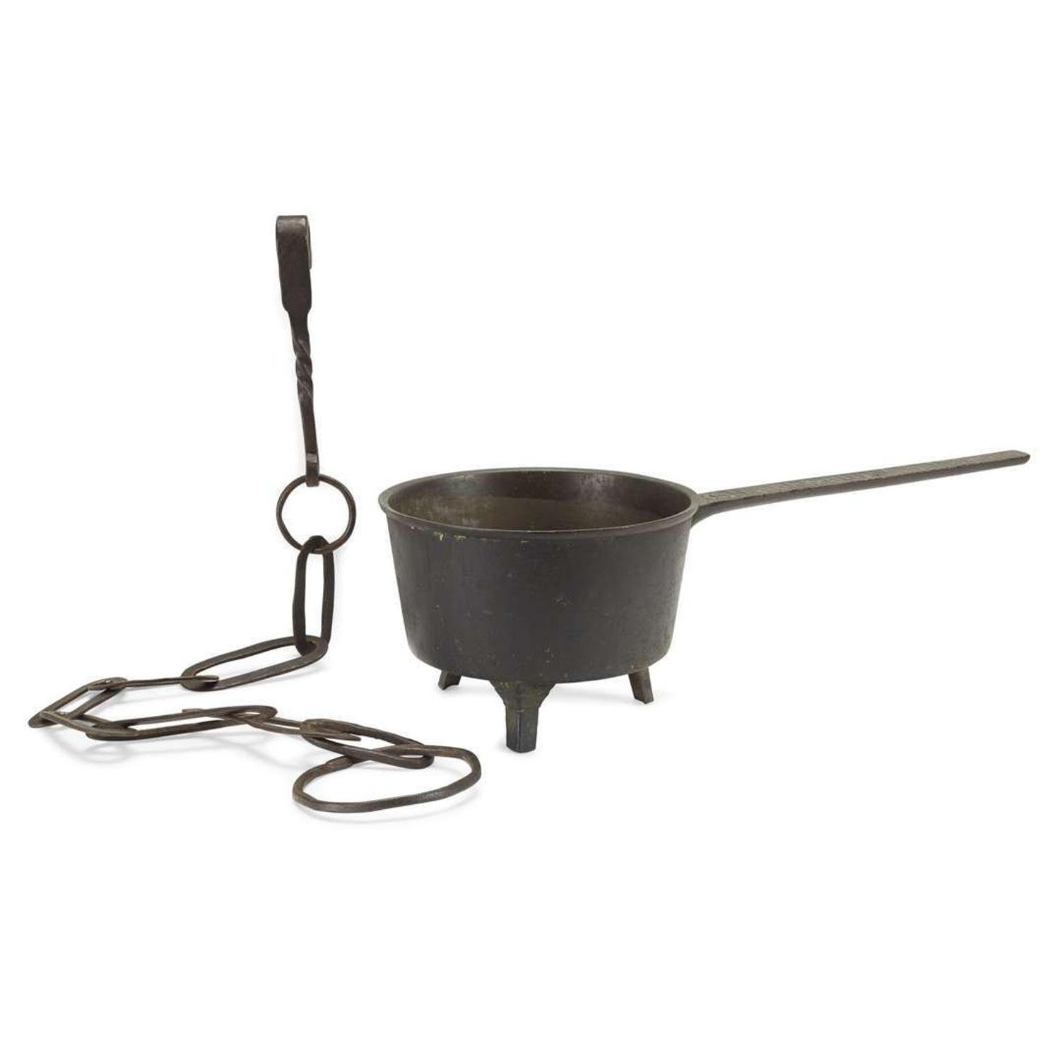 Cast iron skillet Share & Rider, Baltimore, MD, circa 1830