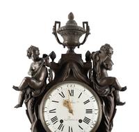 A Large French Bronze Figural Cartel Clock