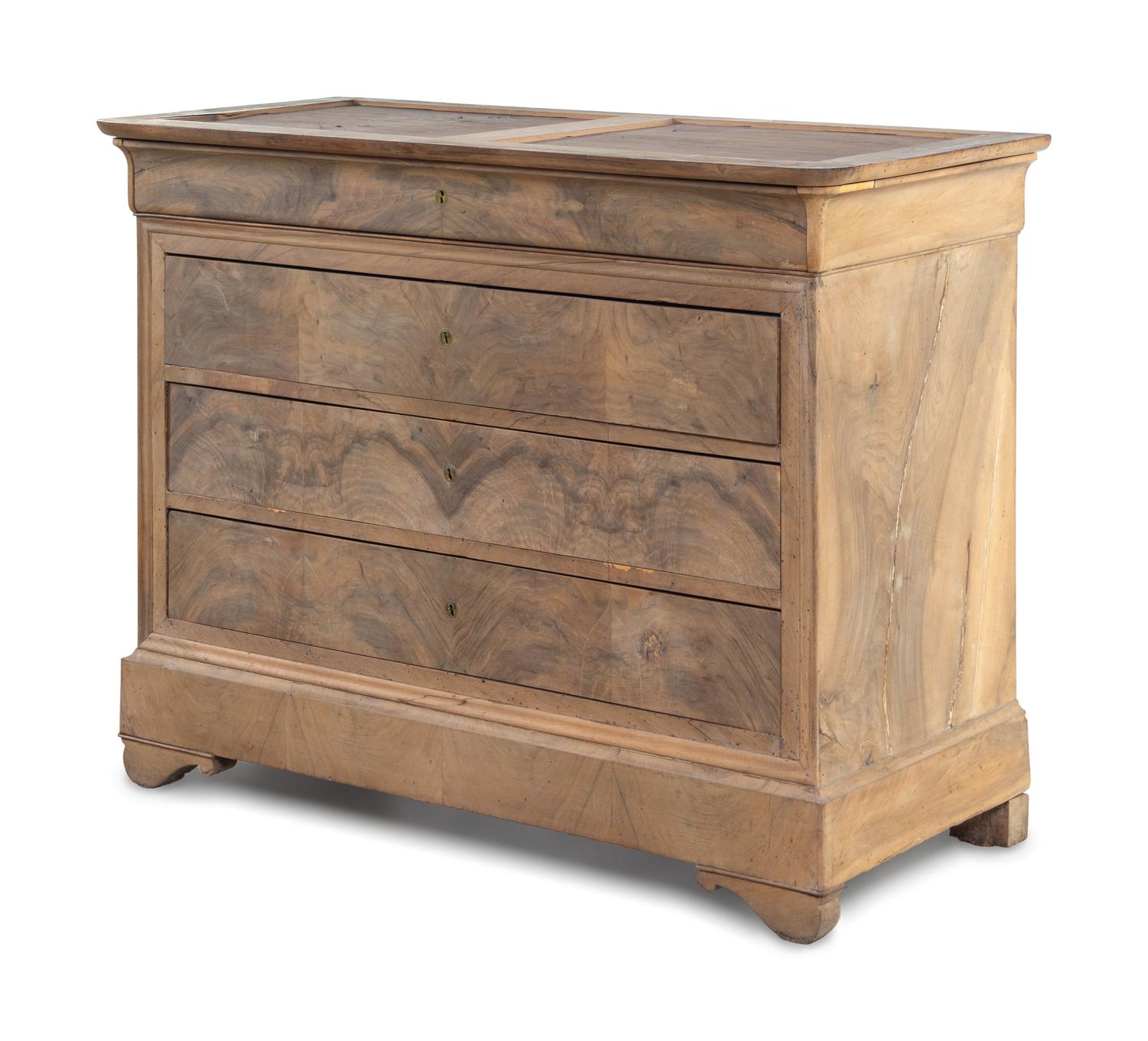 A Louis Philippe Figured Mahogany Chest of Drawers