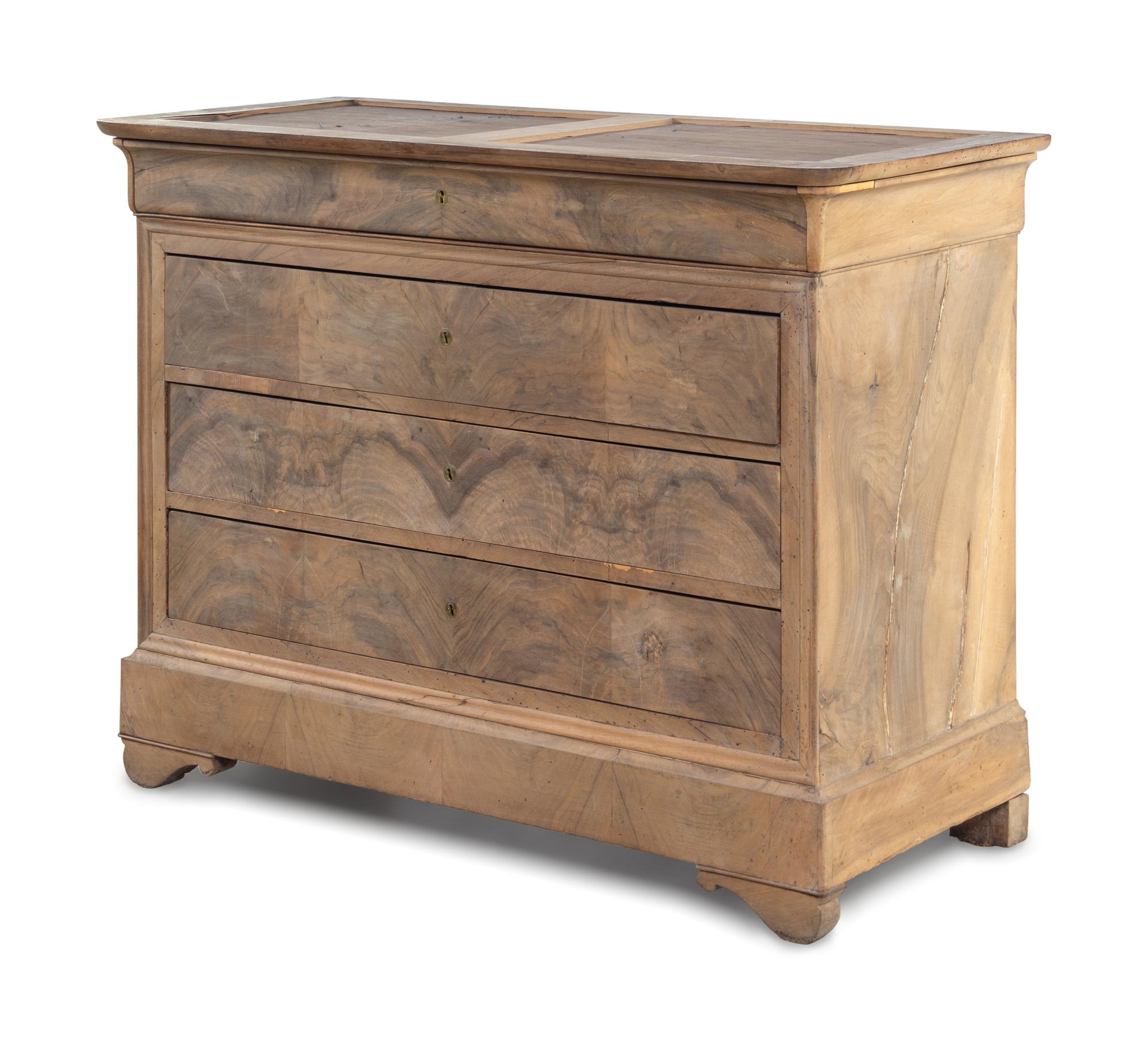 A Louis Philippe Figured Mahogany Chest of Drawers