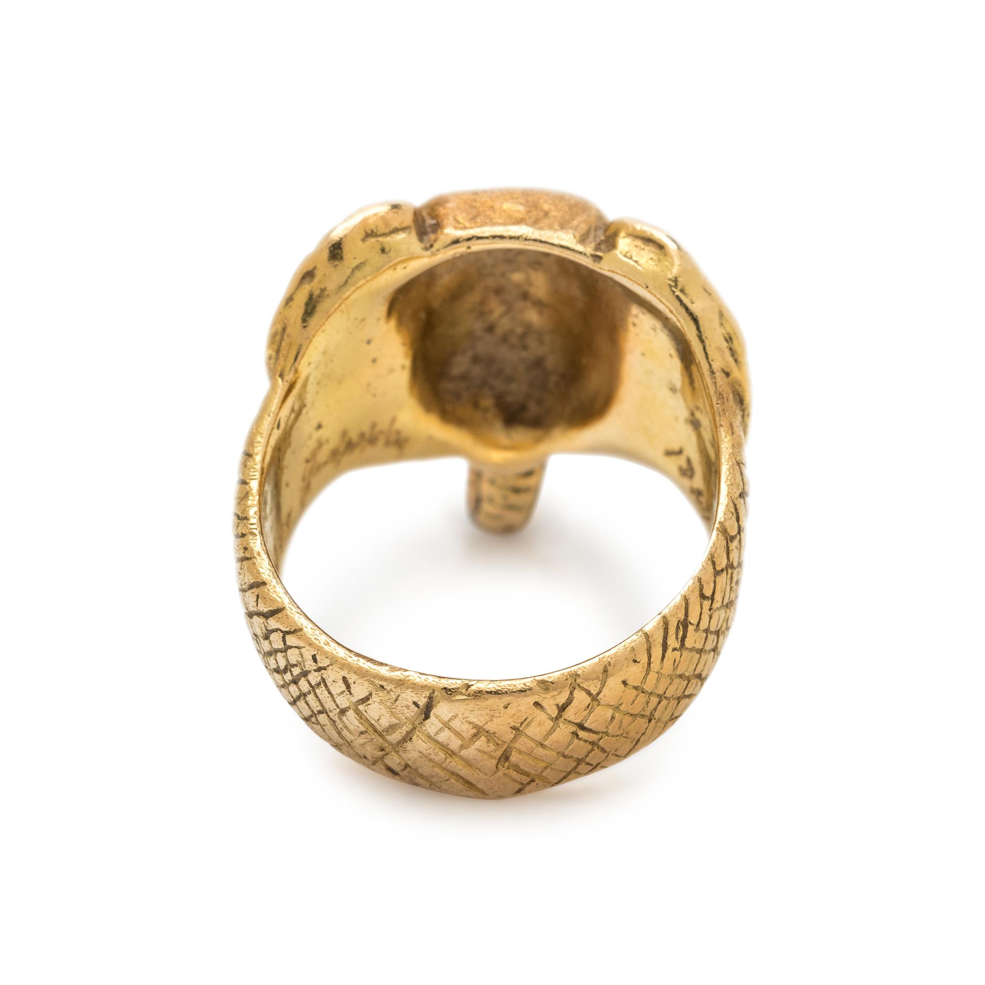 GREGORY APPLEBY, YELLOW GOLD AND DIAMOND ELEPHANT SET