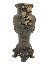 A Chinese Carved Soapstone Vase