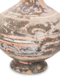 A Chinese Painted Pottery "Garlic-Bulb" Necked Vase