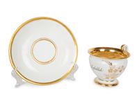 Ten Meissen and Style of Porcelain Teacups and Saucers — 19TH/20TH CENTURY