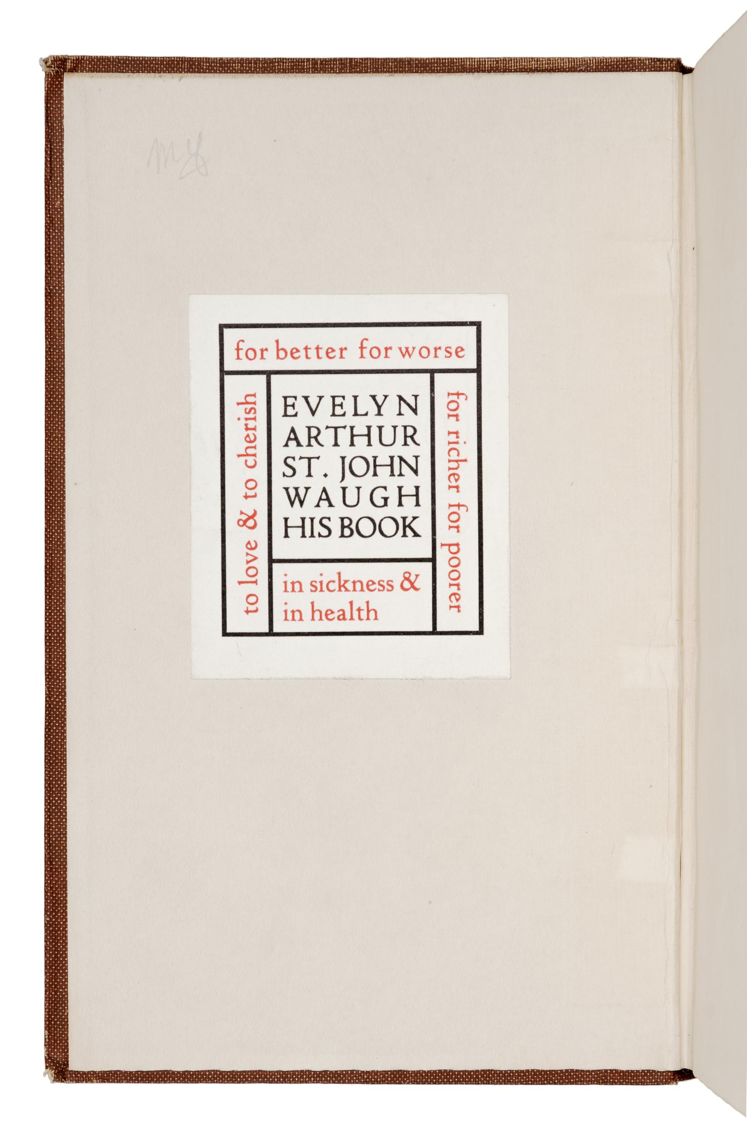 [WAUGH, Evelyn, his copy]. DOUGLAS, Norman (1868-1952). Alone . London: Chapman & Hall, Ltd., 1921.