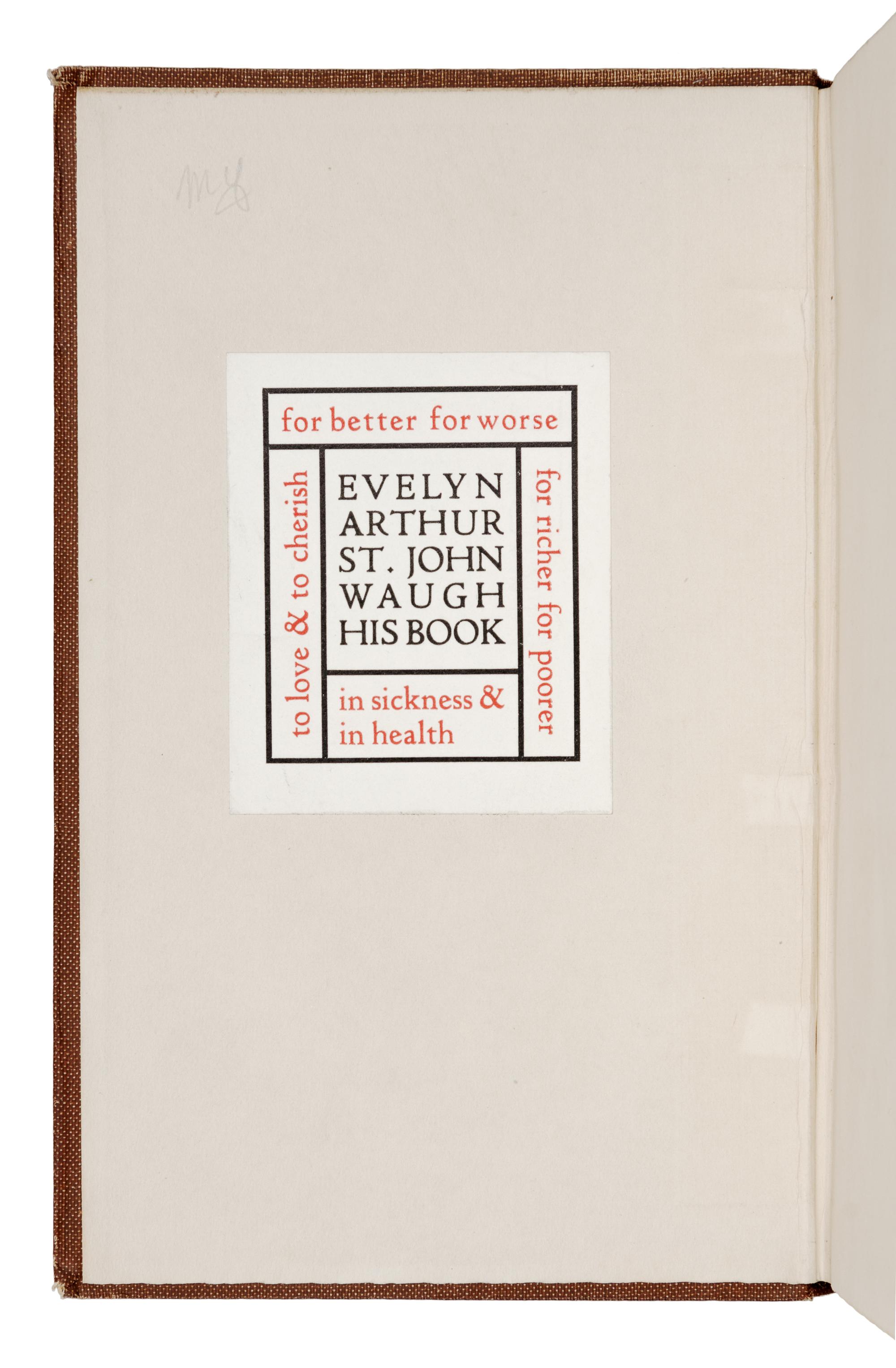 [WAUGH, Evelyn, his copy]. DOUGLAS, Norman (1868-1952). Alone . London: Chapman & Hall, Ltd., 1921.