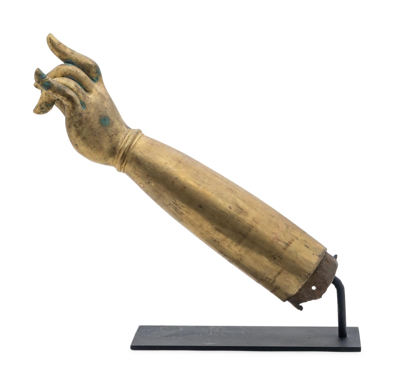 A Chinese Gilt Bronze Buddha Hand