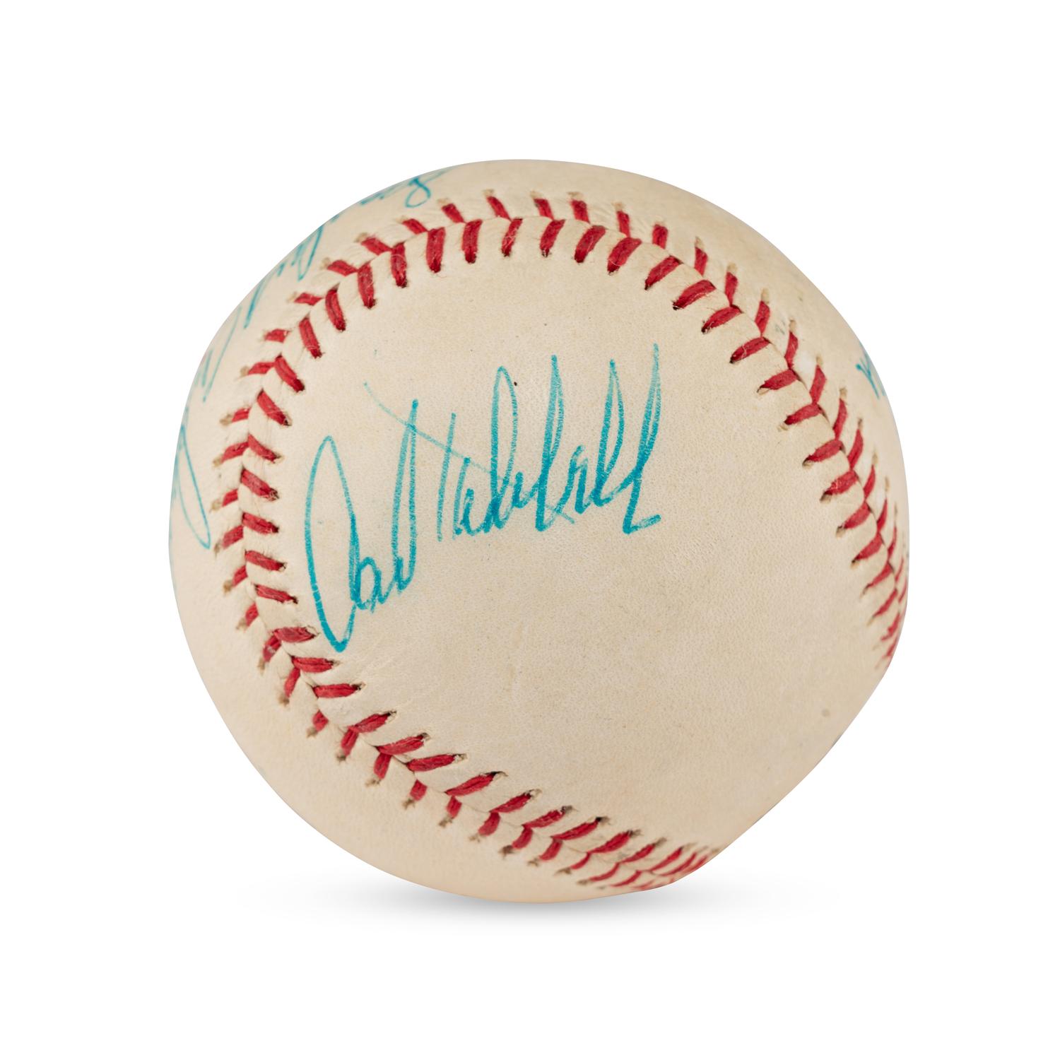 A Multi Signed Autograph Baseball Featuring Satchel Paige and Additional Hall of Famers (Beckett Authentication Services Letter of Authenticity)