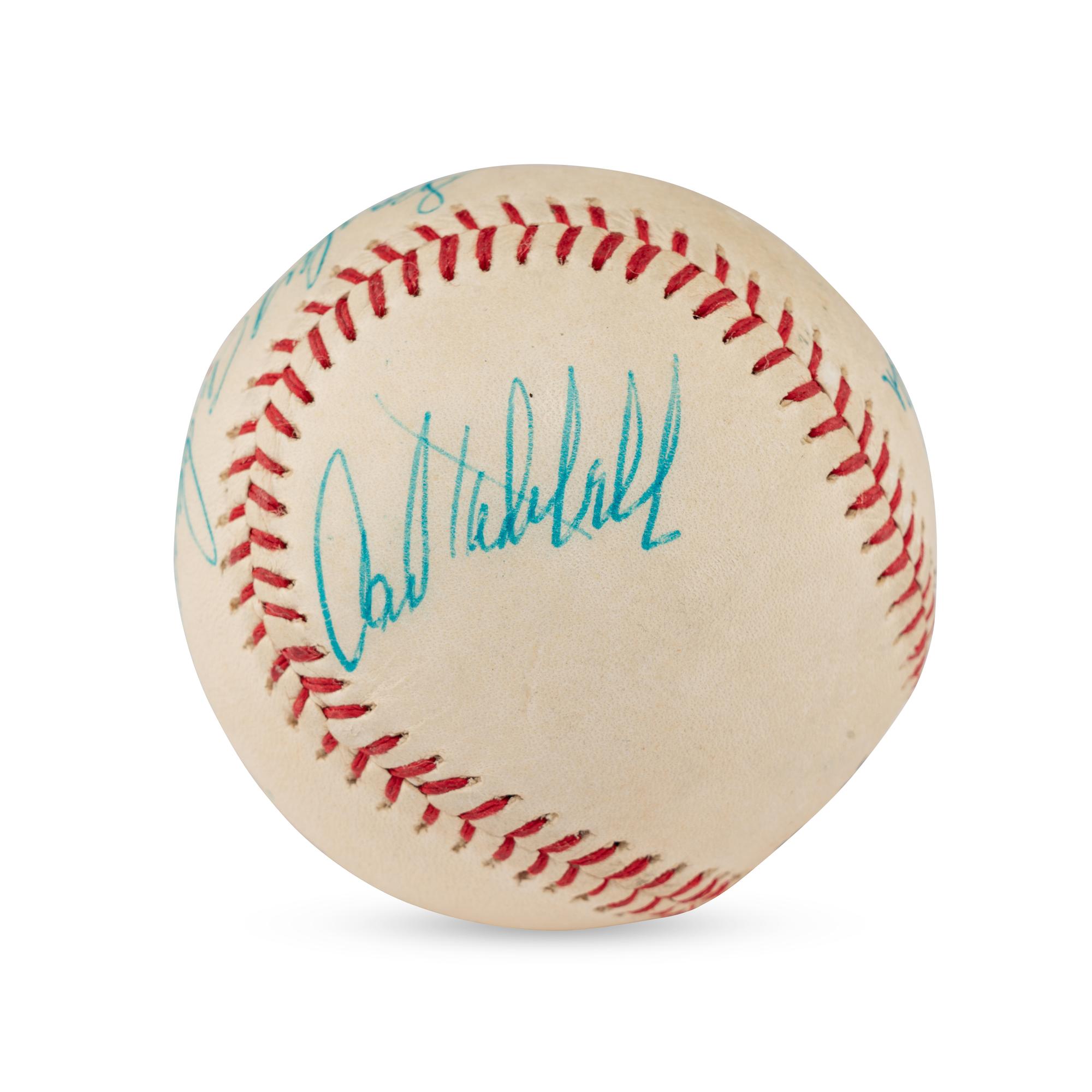 A Multi Signed Autograph Baseball Featuring Satchel Paige and Additional Hall of Famers (Beckett Authentication Services Letter of Authenticity)